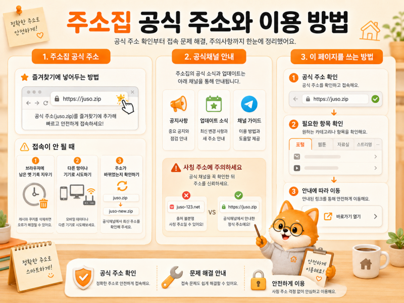 주소집 공식 주소 안내